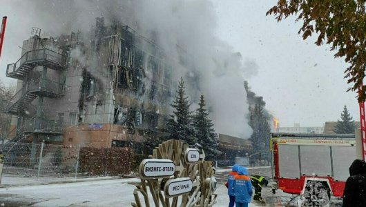 В Татарстане произошел пожар в элитной гостинице Kamarooms (ВИДЕО)