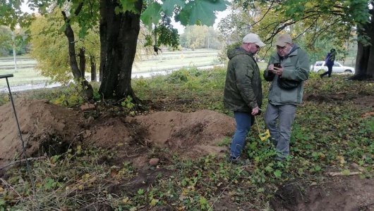 Останки советского воина были обнаружены в бывшей братской могиле в Приморске