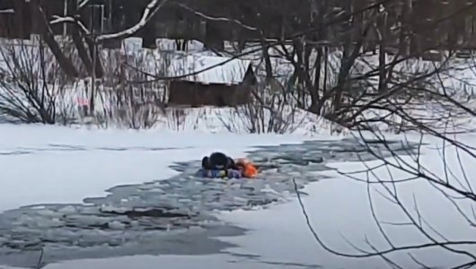 Школьник оказался в ловушке прямо посреди Летнего озера в Калининграде. Кадры спасения (ВИДЕО)