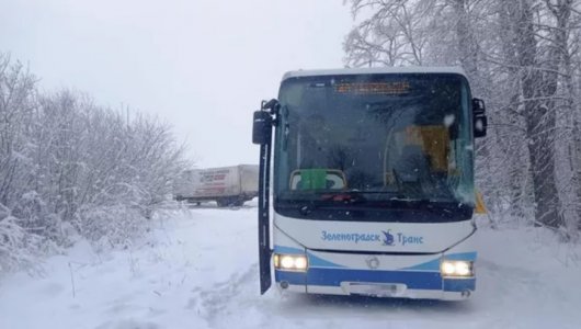 В Калининграде произошла авария с участием рейсового автобуса и грузовика