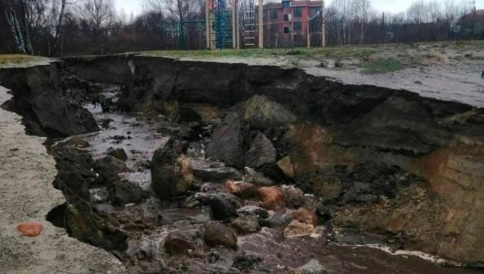 Под Янтарным  земля ушла из под ног, а в Багратионовском районе потоп
