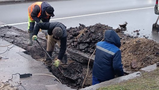 Что обнаружили под провалом, который недавно образовался на эстакадном мосте в Калининграде