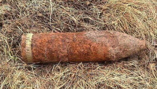 Житель Петергофа на прогулке нашел 122 мм артиллерийский снаряд времен ВОВ