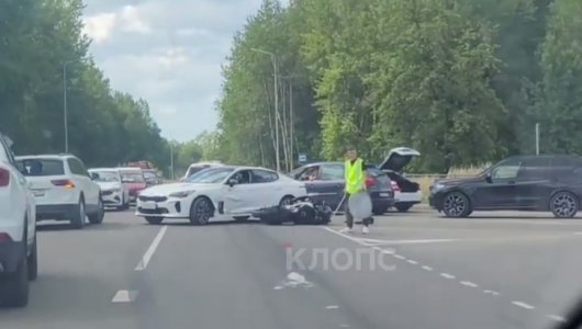 В Калининградской области произошло ДТП с участием мотоциклиста. Причины и последствия (ВИДЕО)