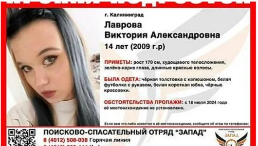 Не выходила на связь с четверга. В Калининграде ищут 14-летнюю девочку