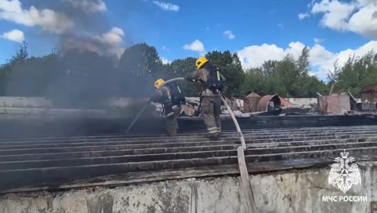 На одном из предприятий Калининграда произошло возгорание (ВИДЕО) 