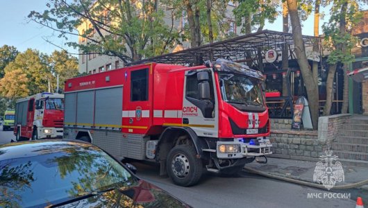 В одном из кафе на улице Колоскова произошел пожар 