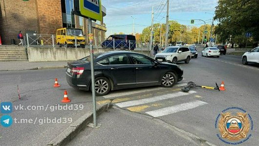 В Калининграде произошло очередное ДТП с участием самокатчика 