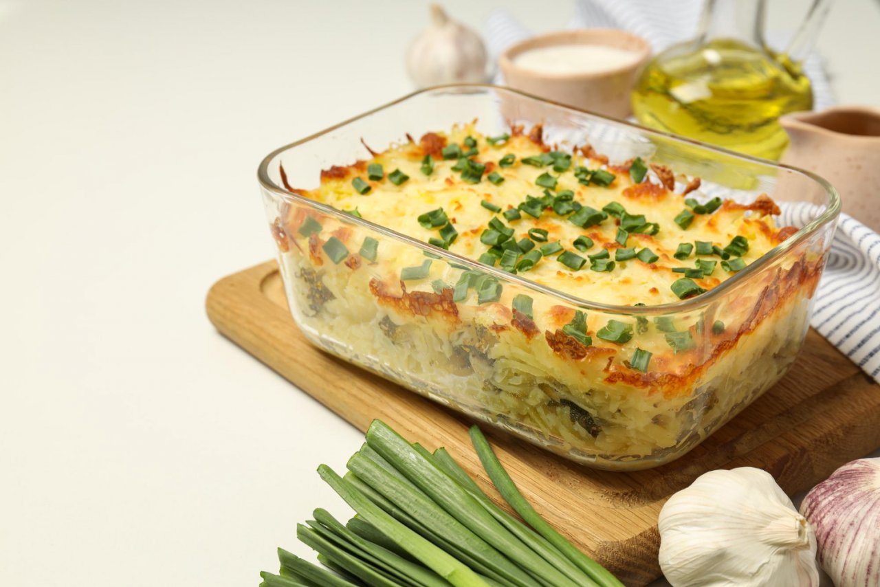 Бюджетная запеканка, рецепт запеканки, запеканка с картошкой, как приготовить запеканку, быстрый ужин