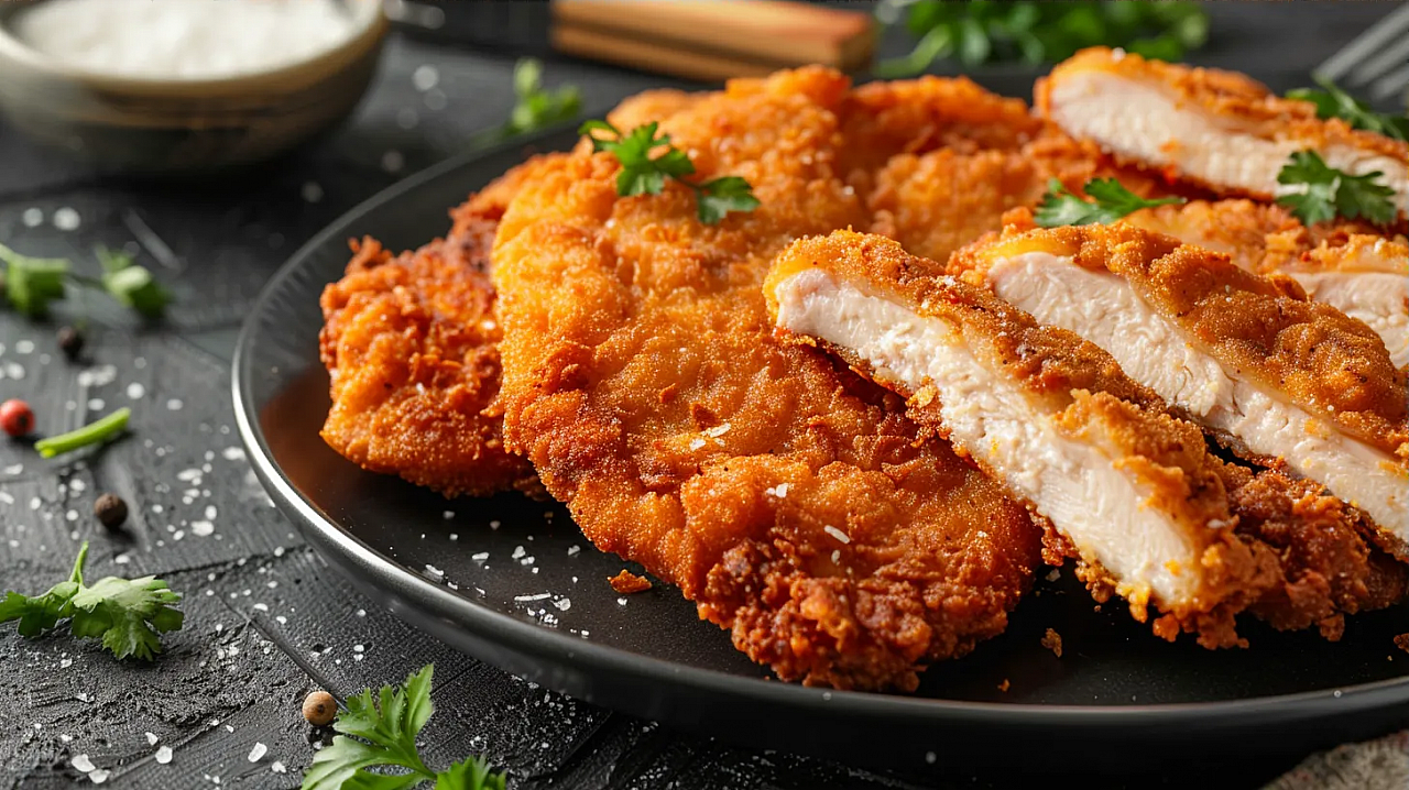 Рецепт куриной отбивной, куриная грудка за 15 минут, быстрый ужин, куриная отбивная в кляре