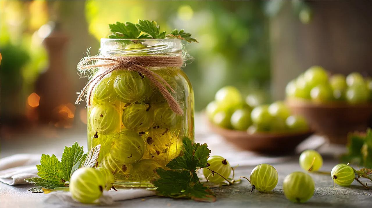 Компот из крыжовника, напиток с крыжовником, Мохито рецепт, как приготовить компот, летний компот, компот в жару
