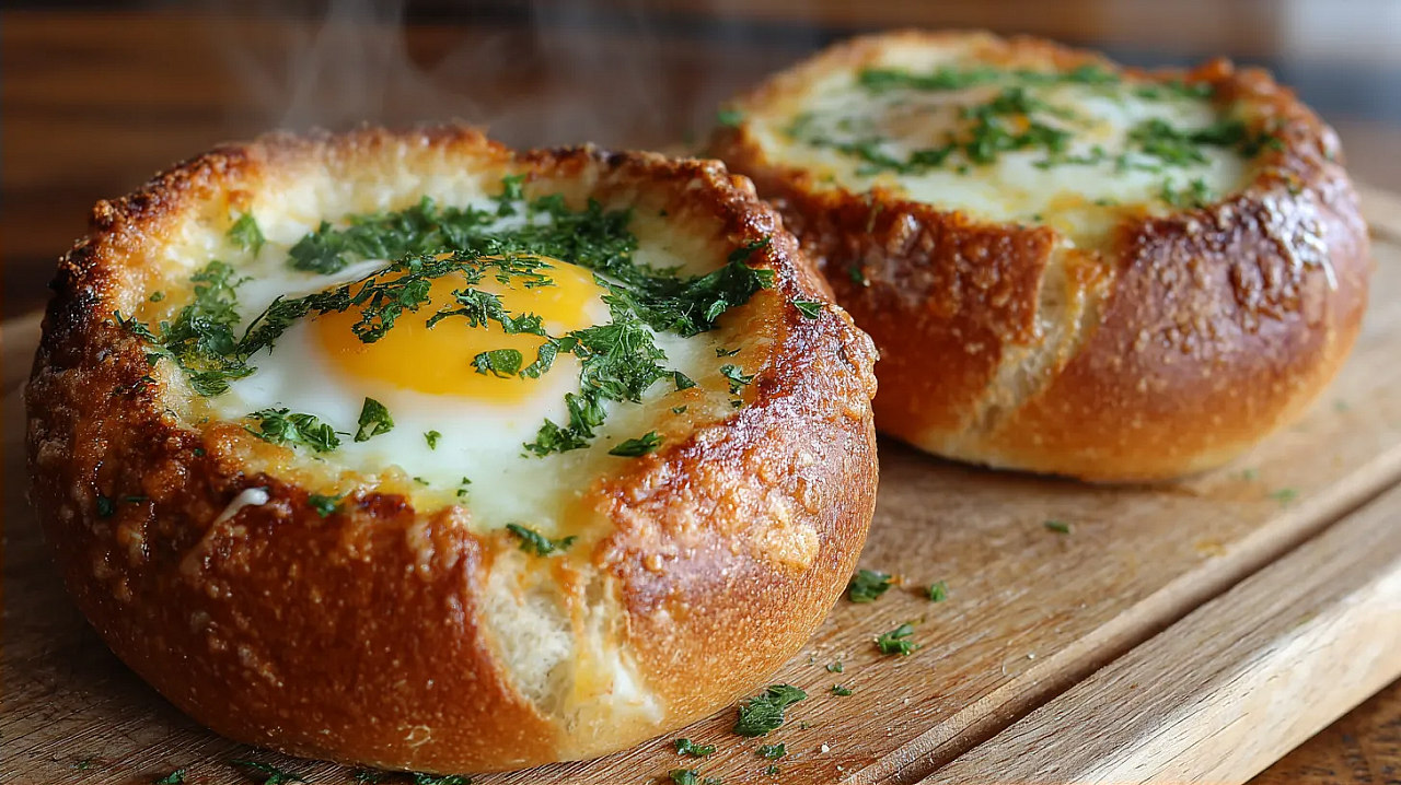 Готовим горячие булочки с яйцом и сыром, быстрый завтрак, завтрак за 10 минут, яичница, глазунья, рецепты с яйцом
