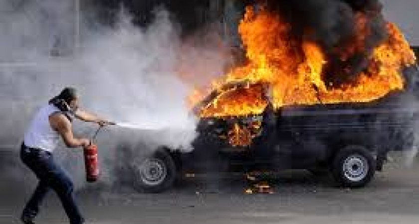 В Калининграде сгорел автомобиль 