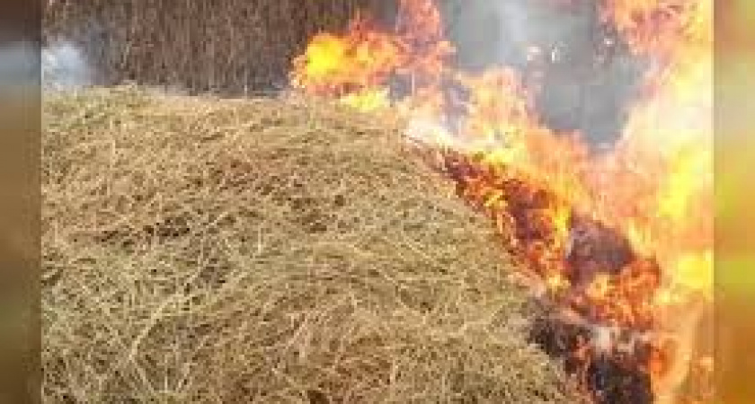 В Привольном загорелось около 20 тонн сена