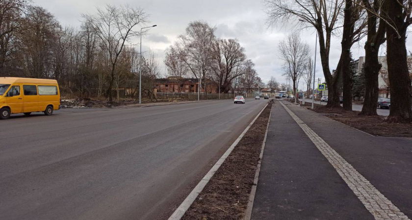 В Калининграде завершается ремонт улицы Транспортной