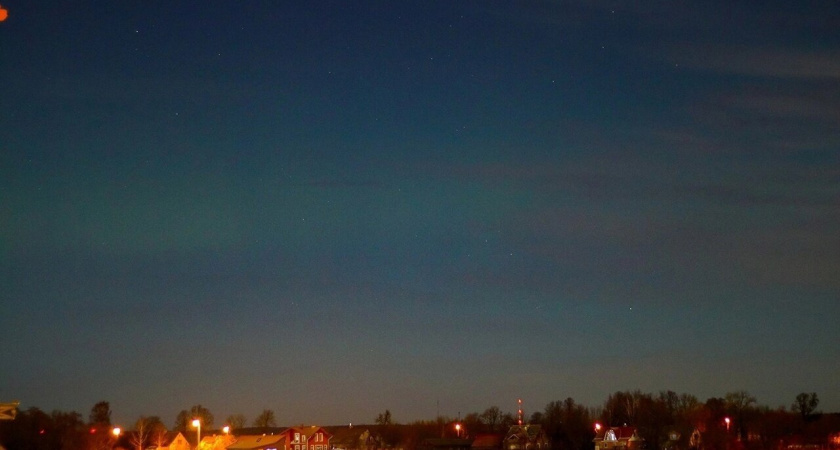 В Калининградскую область снова пришло полярное сияние