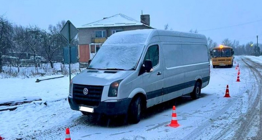 Фургон под Неманом снес школьника возле школьного автобуса