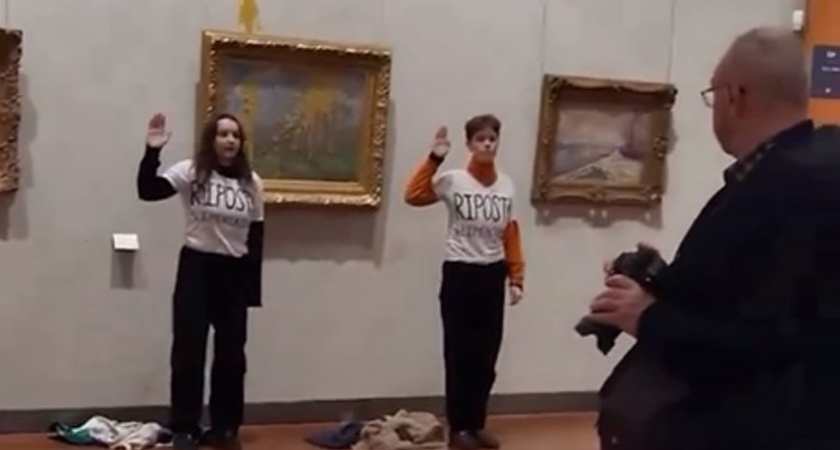 Суповой терроризм захлестнул мировые музеи (ВИДЕО)