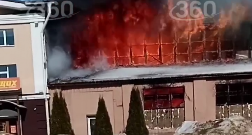 В Пензенской области произошел пожар в торговом центре (ВИДЕО)