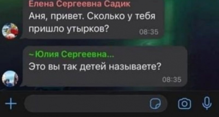 "Сколько у тебя утырков пришло?" - с такого дикого по содержанию смысла воспитатель начала общение в чате, однако есть несколько нюансов