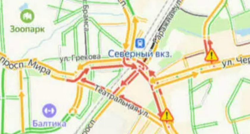 Калининград: дневной трафик парализовал ключевые районы города
