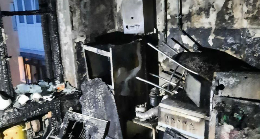 В жилом доме Калининграда произошел пожар