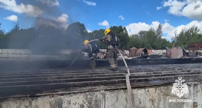 На одном из предприятий Калининграда произошло возгорание (ВИДЕО) 