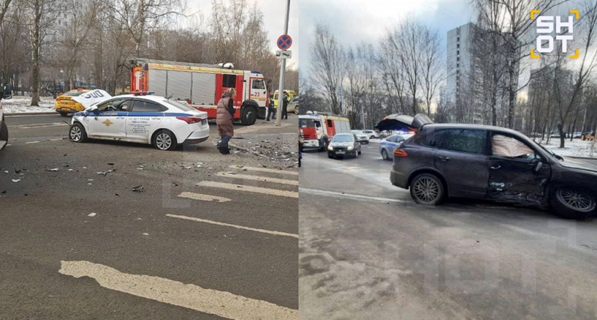 Фото к статье: Срочно: известный актер Денис Матросов попал в страшное ДТП в Москве. Кадры с места и детали