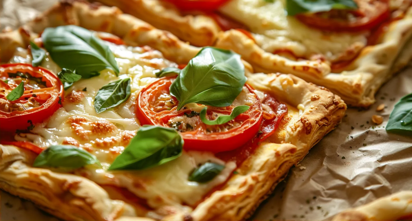 Хрустящие слойки с сыром и помидорами за 20 минут — вкус, который не забывается