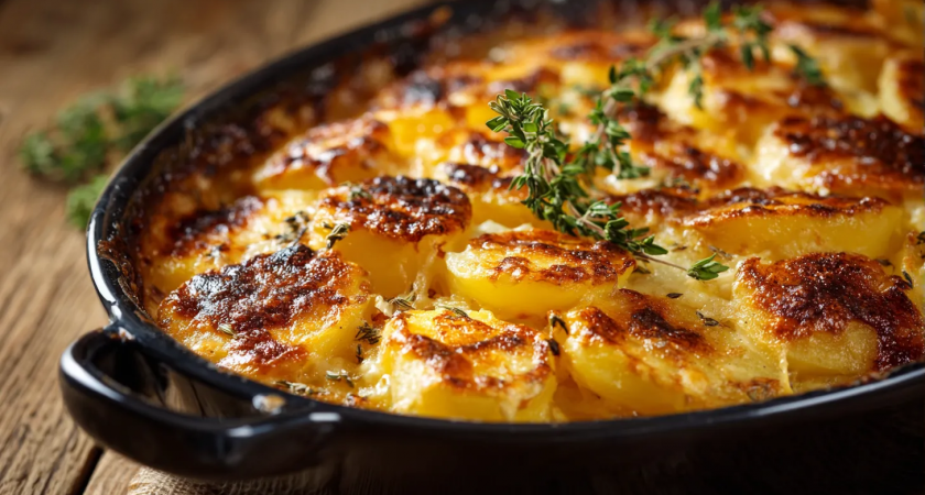 Запах этой запеканки манит с порога: сочное мясо, картошка и сырная корочка — семья сметет все за 10 минут