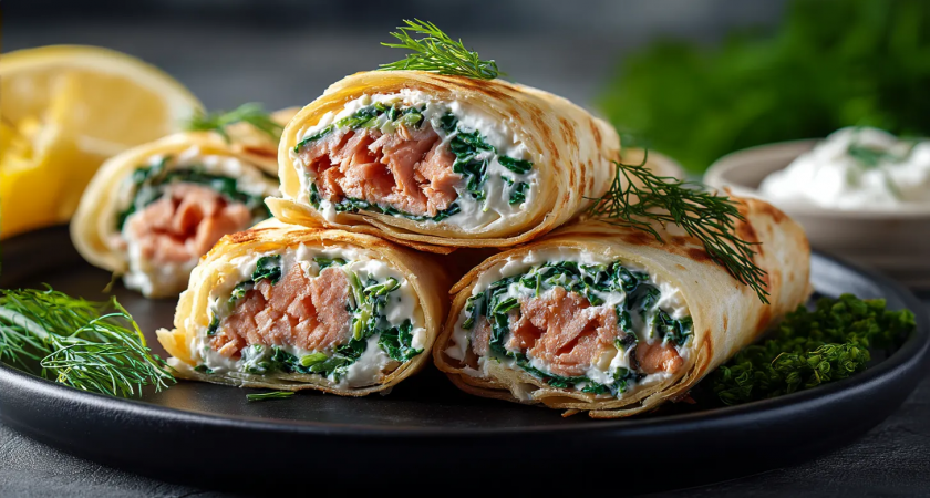 Просто, быстро, очень вкусно: готовим рулетики-ленивцы с лавашом и рыбой за 15 минут