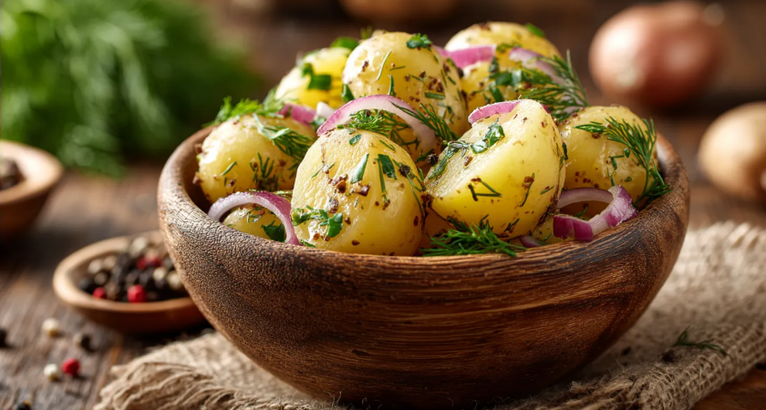 Освежающий салат из молодой картошки и зелени — легкий и очень вкусный ужин для всей семьи