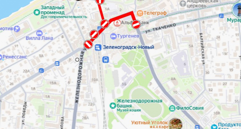 В Зеленоградске на новогоднюю ночь ограничат проезд машин