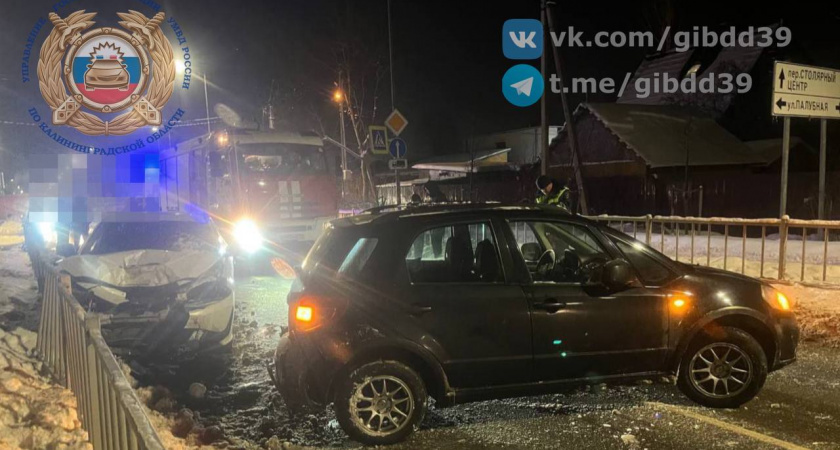 В Калининграде лоб в лоб столкнулись Suzuki и Kaiyi - есть пострадавшие