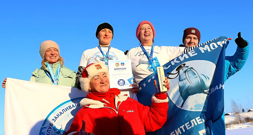 Калининградцы покорили лёд Беларуси: 18 медалей в воде почти при нуле