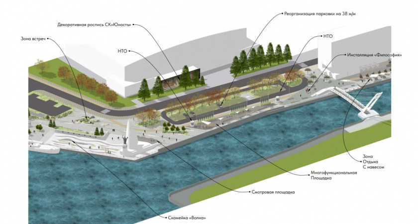 В Калининграде набережную Петра Великого готовят к большой перестройке с памятником Высоцкому и инсталляциями