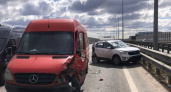В Калининграде на Северном обходе в легковой автомобиль врезались дважды