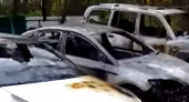 В Гурьевске сгорели 3 автомобиля (ВИДЕО)