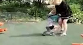 Садизм на детской площадке: 18-летняя девушка жестоко избила маленького мальчика (ВИДЕО)