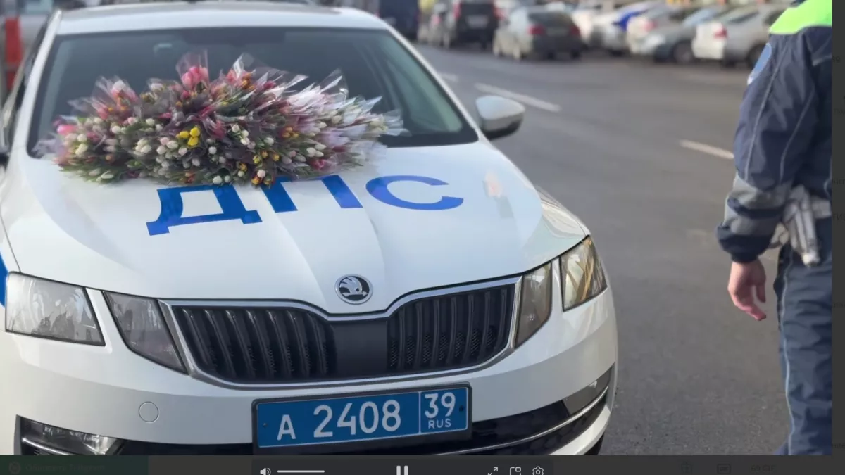 Весеннее настроение на дорогах: акция «Цветы для автоледи» прошла в Калининграде — видео с места событий