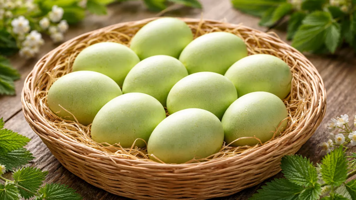 На пасхальном столе выглядят как маленькие весенние листочки: простой способ получить нежно-зеленые яйца