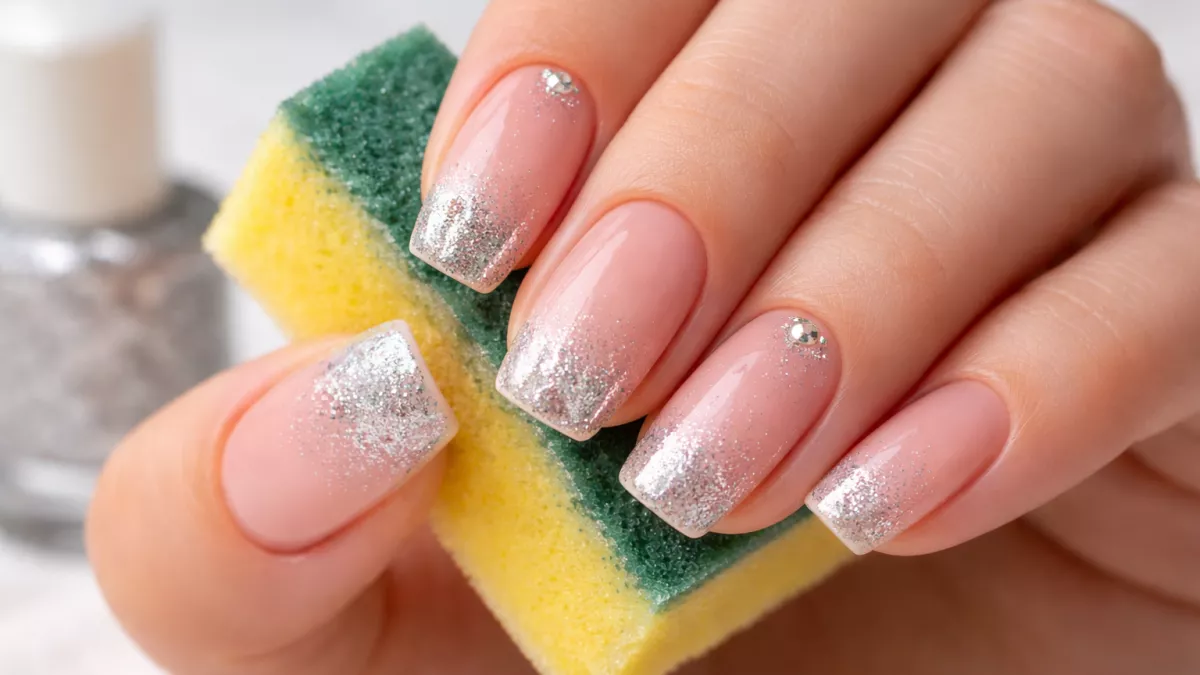 Обычная кухонная губка и 5 минут времени: как сделать модный омбре-маникюр дома - в тренде в 2026 году