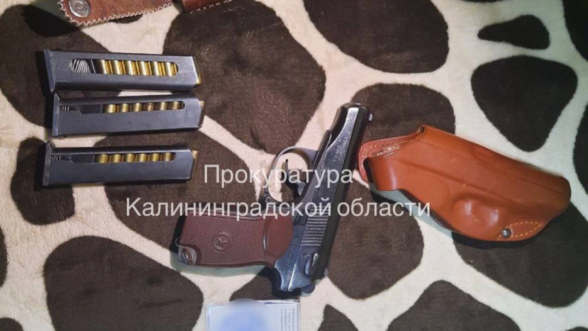 В Калининграде хулиган с оружием стрелял во дворе жилого дома 