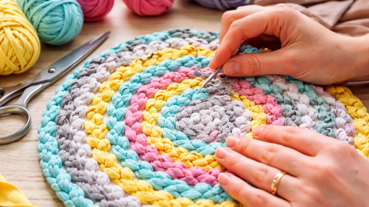 Старые футболки не выкидываю — делаю из них уютные коврики: просто и без затрат