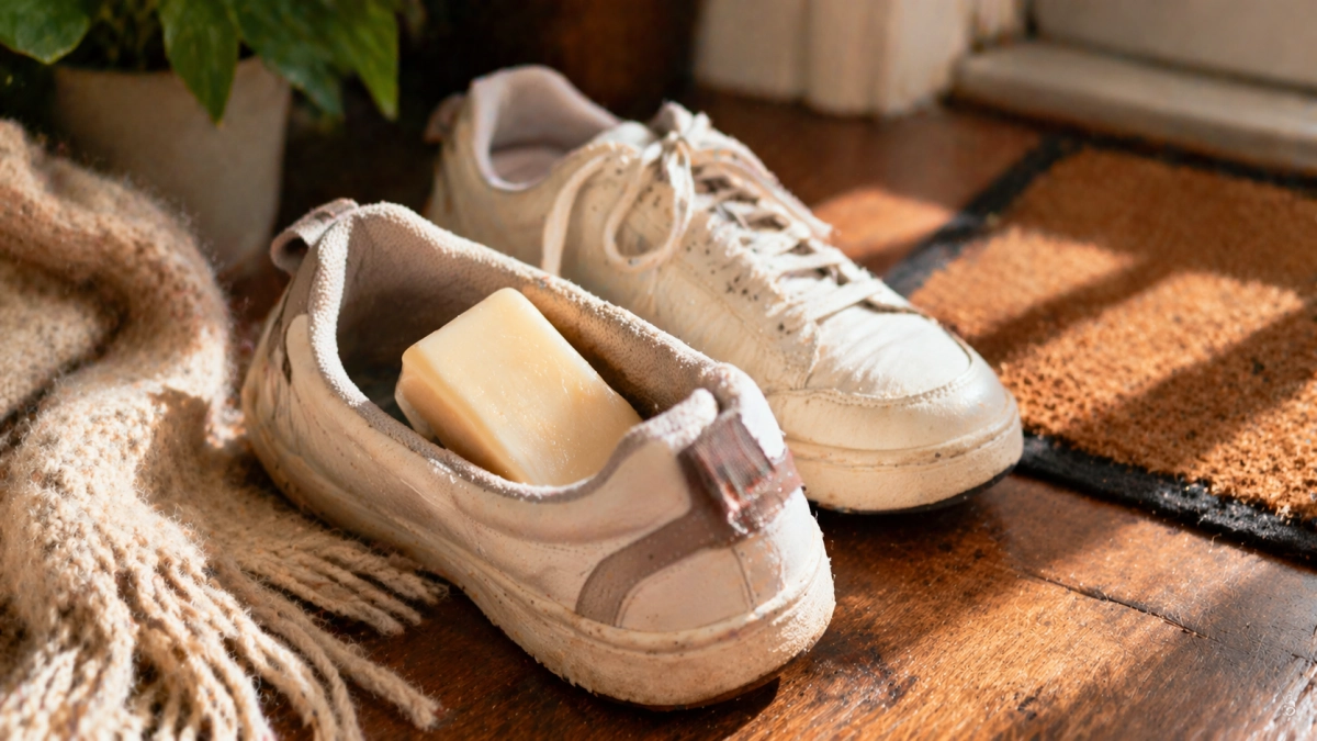 Всегда кладу кусочек мыла в обувь на ночь и радуюсь: простой трюк, которому меня научила бабушка