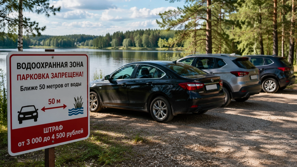 Почему приходит штраф за парковку у реки: правило 50 метров, о котором забывают 90% водителей