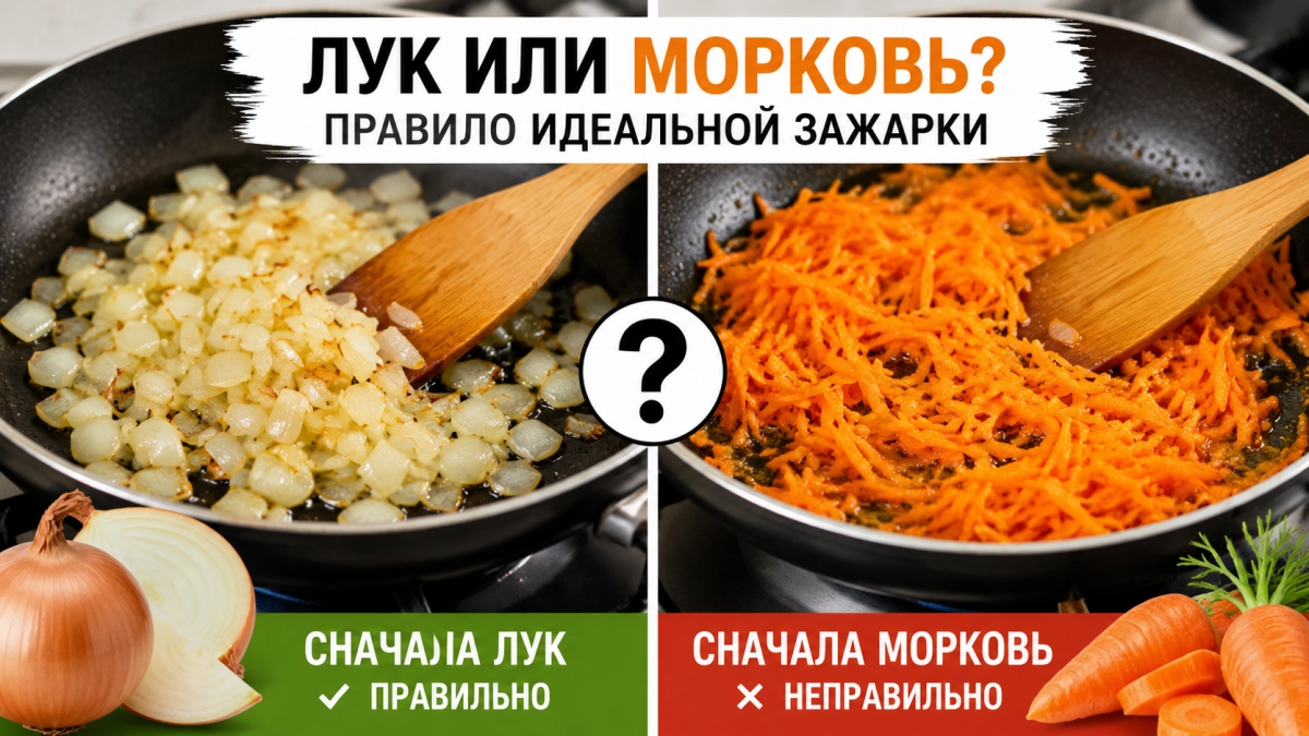 99% хозяек жарят овощи неправильно: повара объяснили, что первым отправлять на сковороду — лук или морковь
