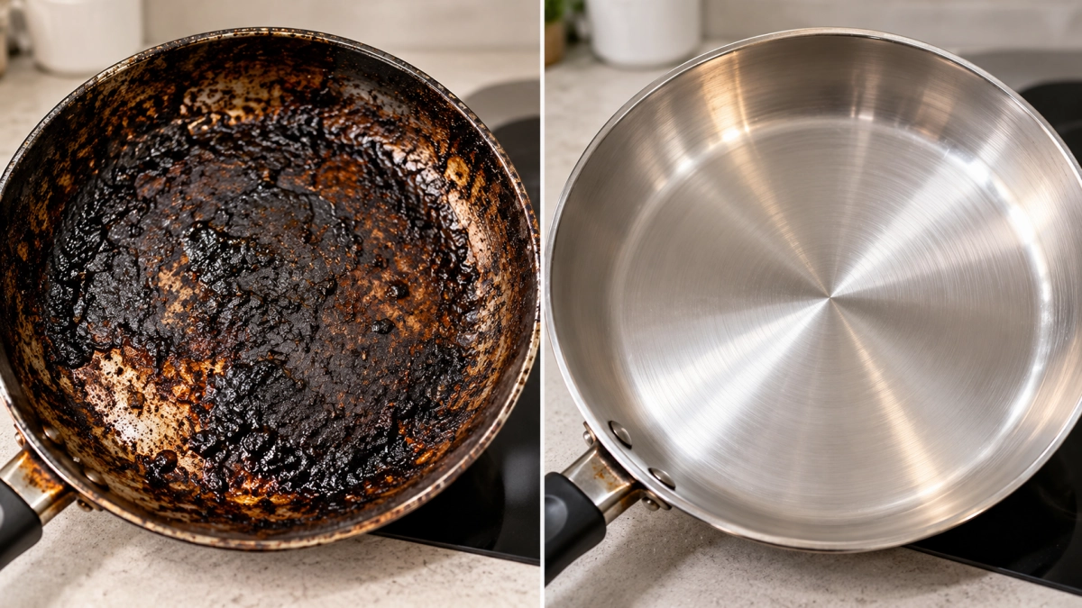 Вековой нагар стечет как сметанка: метод первой и второй капли — сковорода сияет, как с витрины магазина