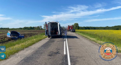 Под Калининградом легковой автомобиль вылетел в кювет: трое человек оказались в больнице